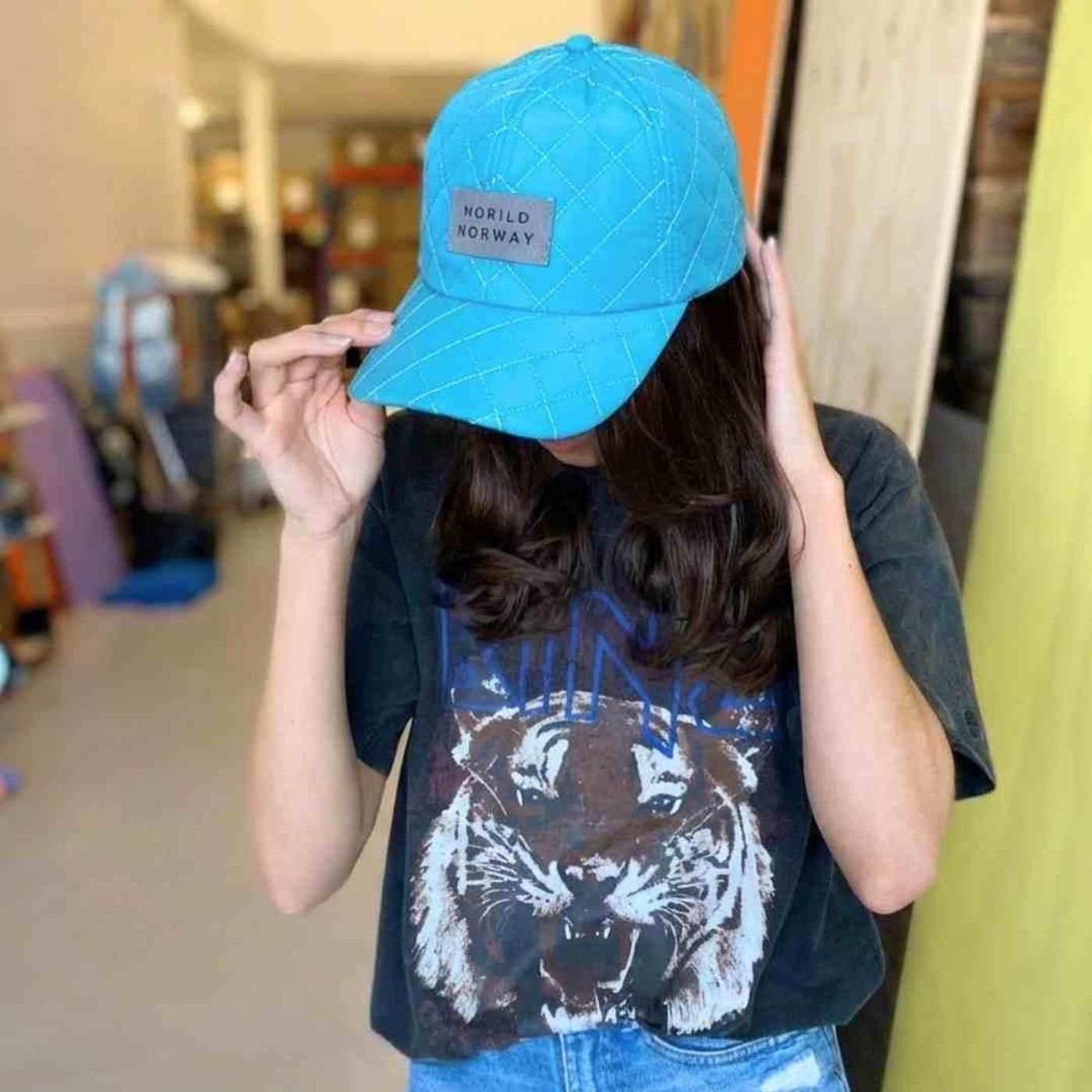 Morild Quilted Caps med refleks, blå