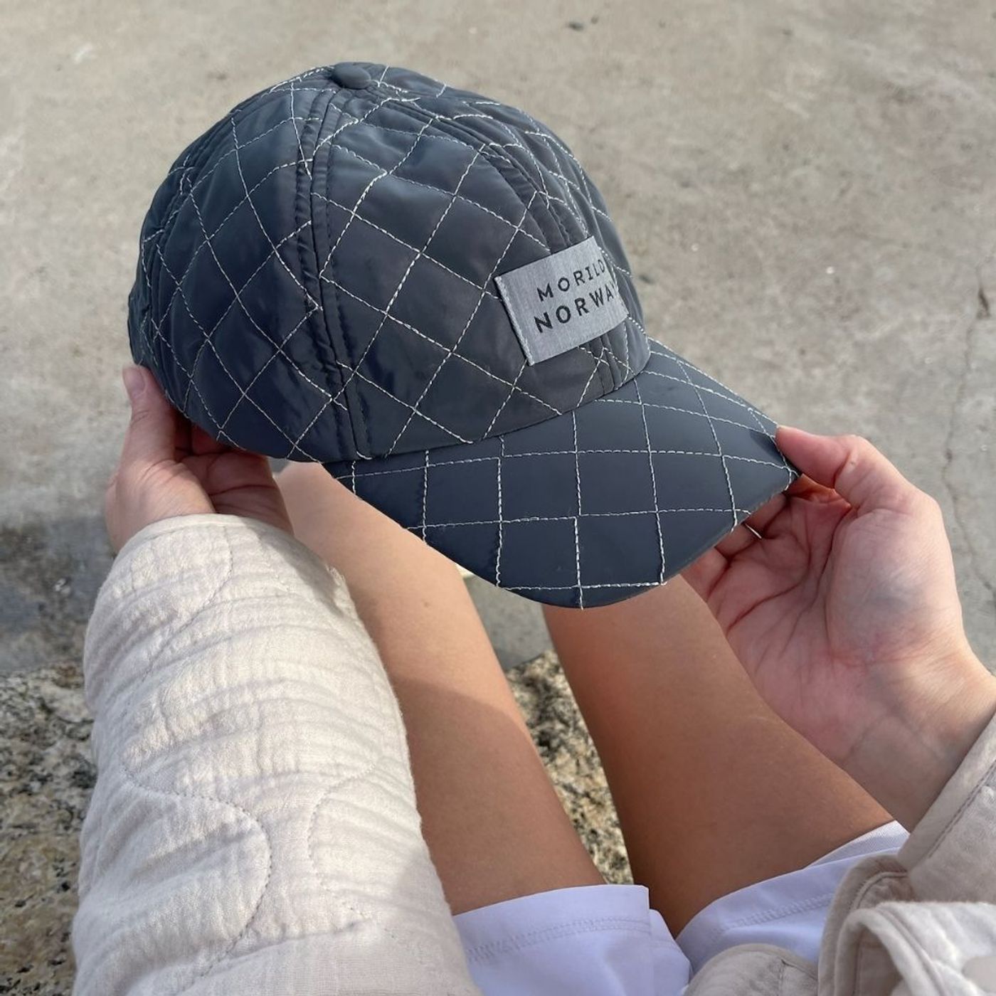 Morild Quilted Caps med refleks, sort