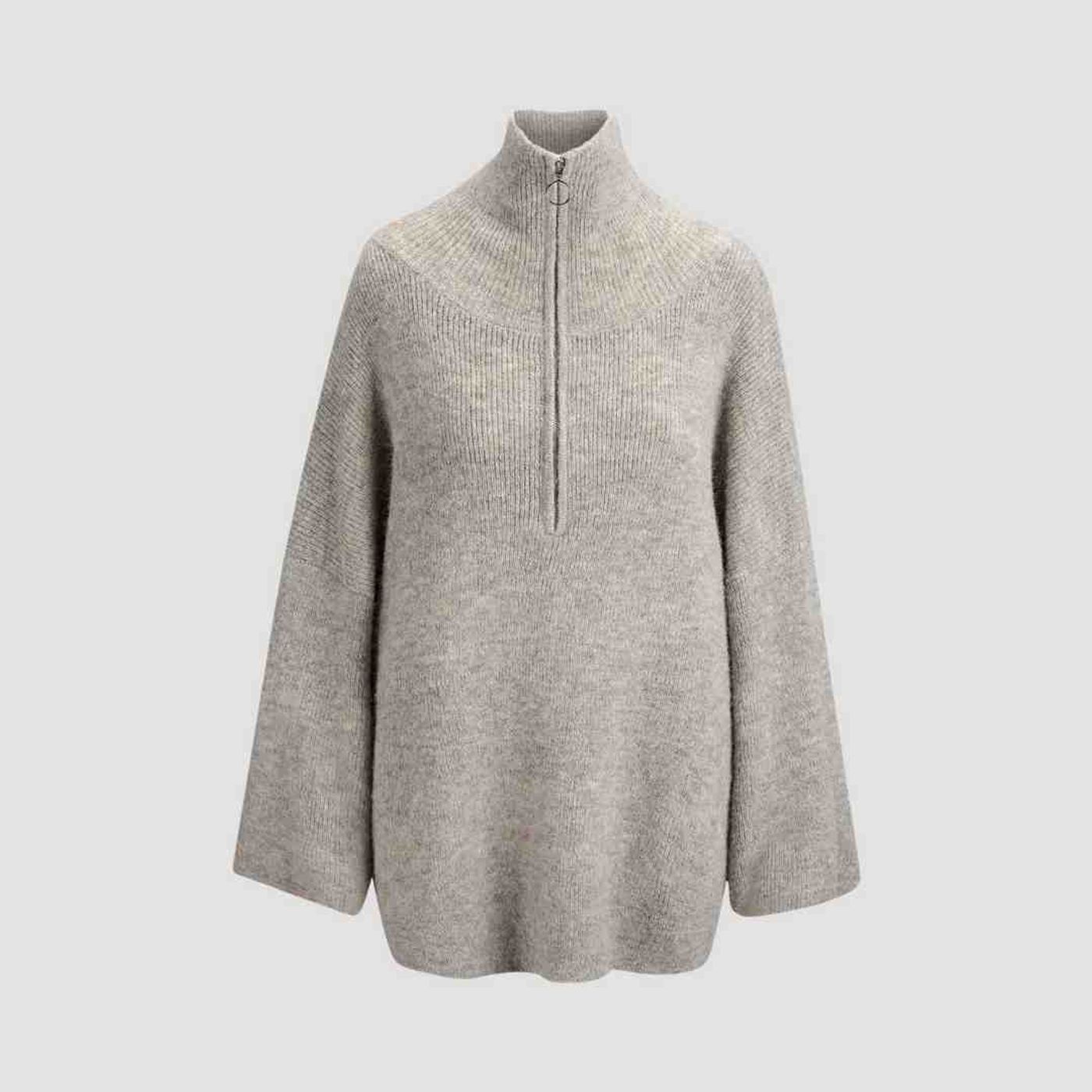 Morild Mica Zip Knit med refleks, sand