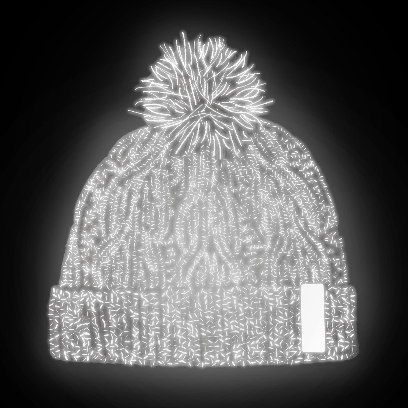 Morild Mini Flette lue ull med refleks, grå