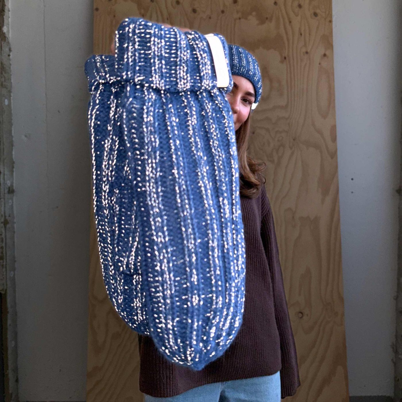 Morild Heat Fleece votter med refleks, blå - Outlet 