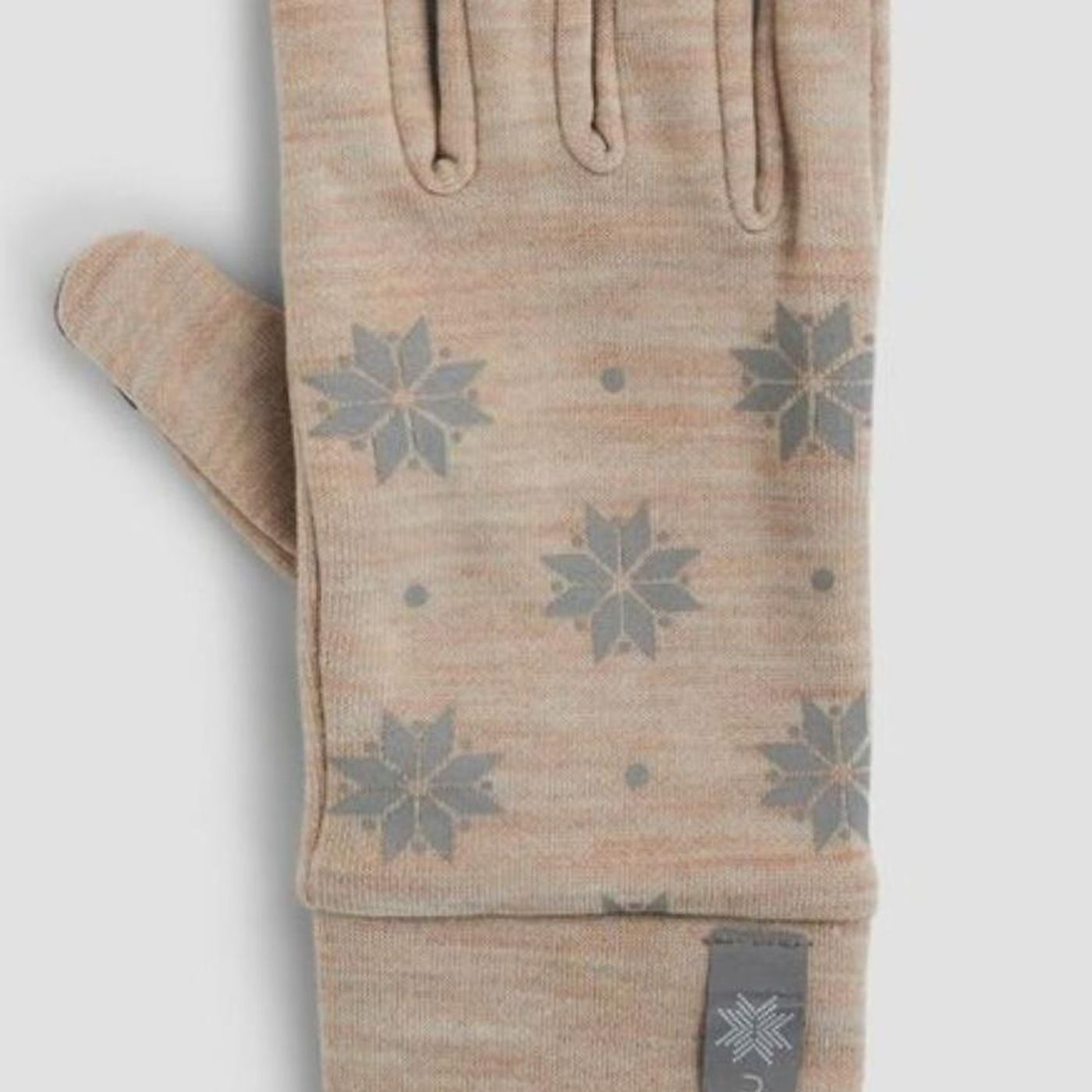 Morild Krystall hansker med refleks, lys beige