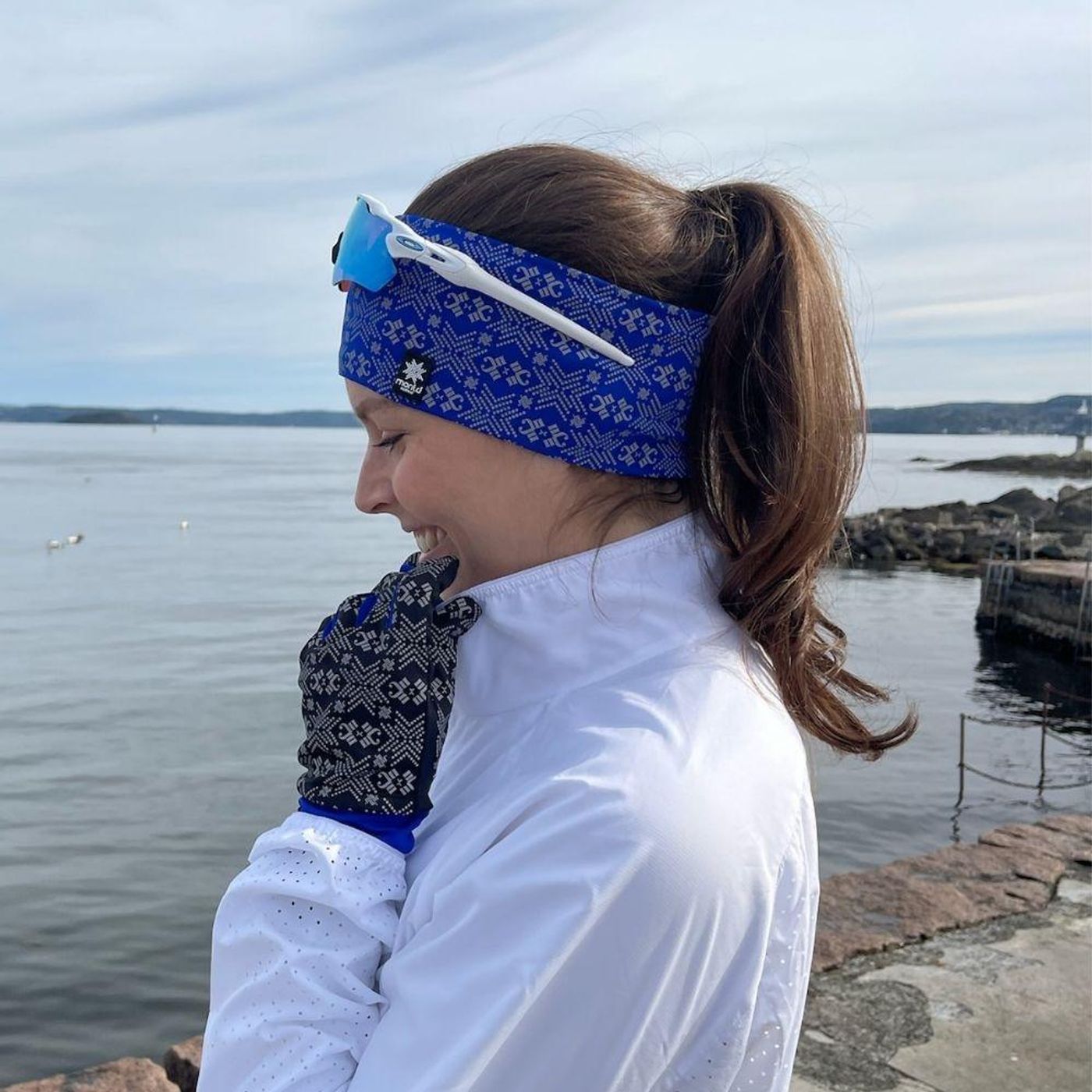 Morild Glitre resirkulert hanske med refleks, royal blå