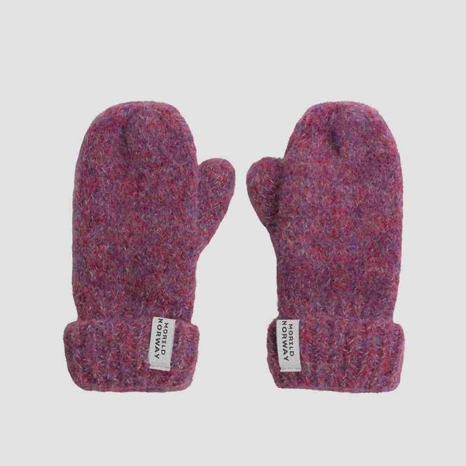 Hovedbilde Morild Bibbi Velour Votter med refleks, cherry