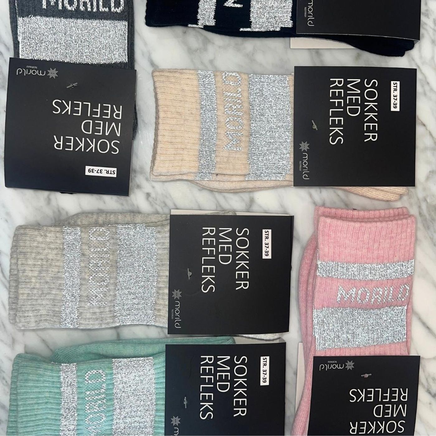 Morild Sokker med refleks, Lys grå