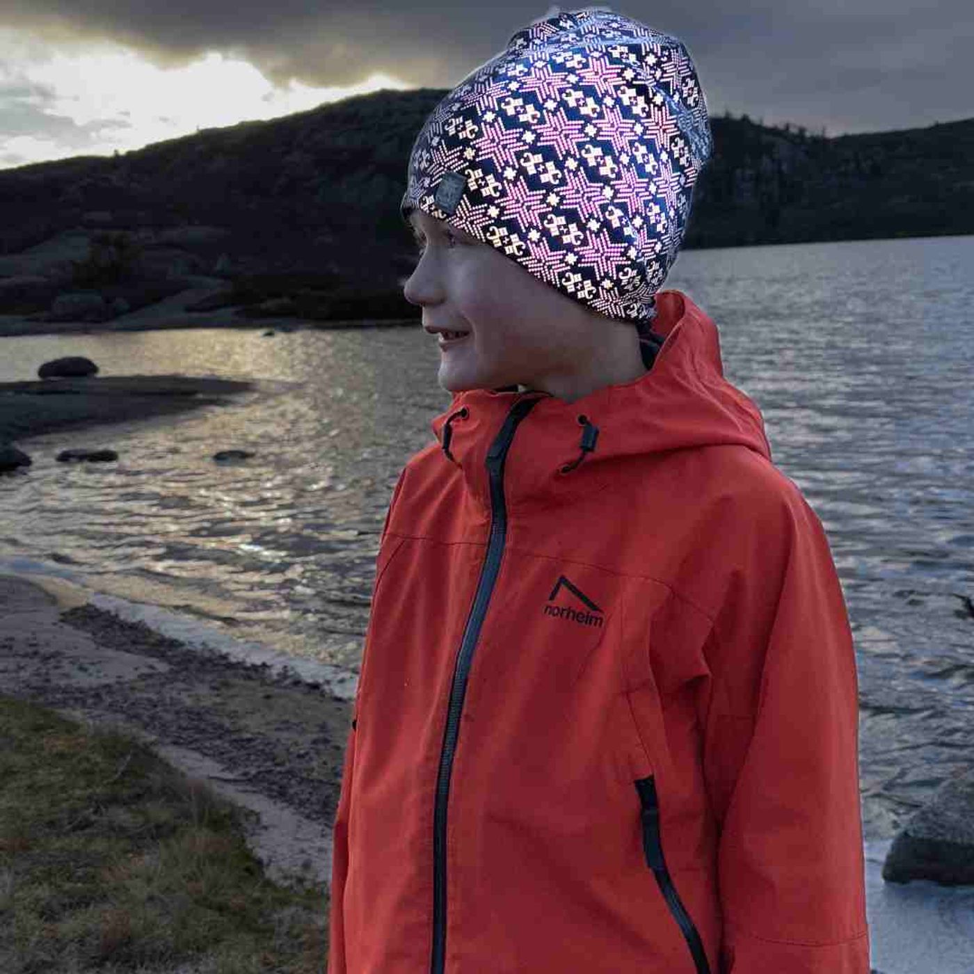 Morild Glitre Junior lue med refleks,brun