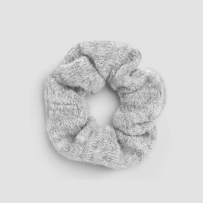 Hovedbilde Morild Soft Knit scrunchie med refleks, grå