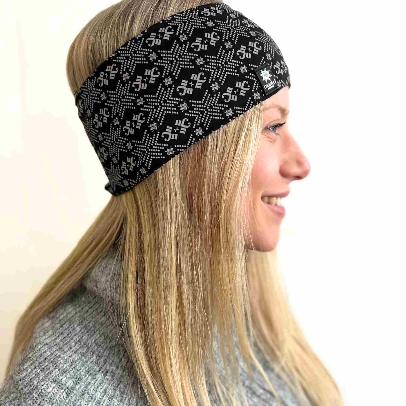 Morild Glitre resirkulert pannebånd med refleks, sort