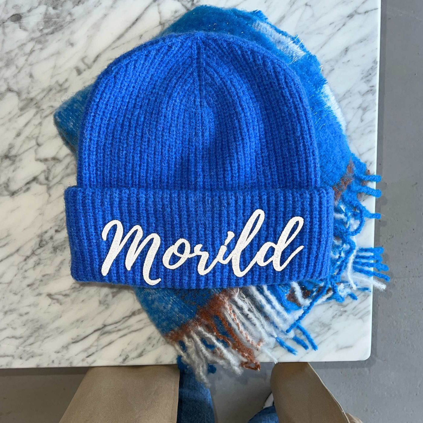 Morild Drøm lue med refleks, blå