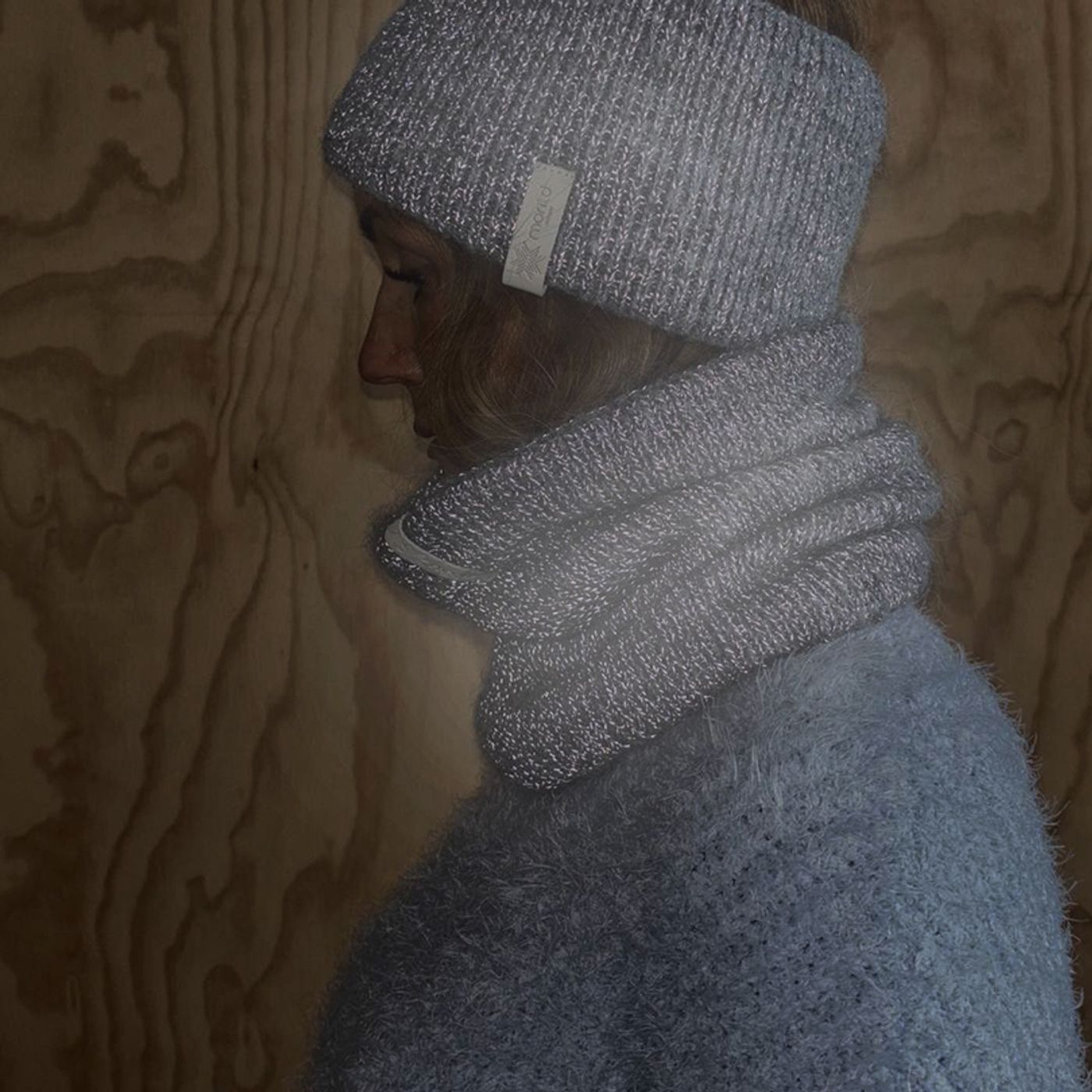 Morild Eirin hals med refleks, Pale pink