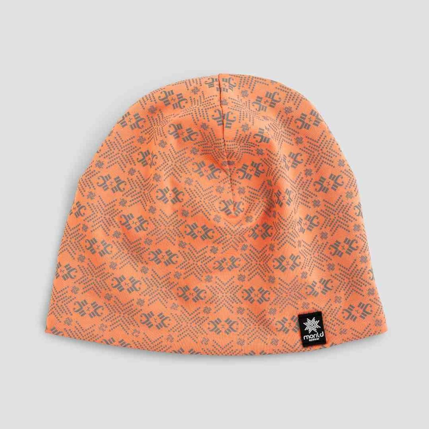 Morild Glitre resirkulert lue med refleks, lys aprikos