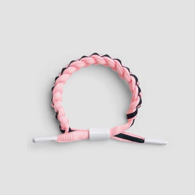 Hovedbilde Morild flette armbånd med refleks, rosa/sølv