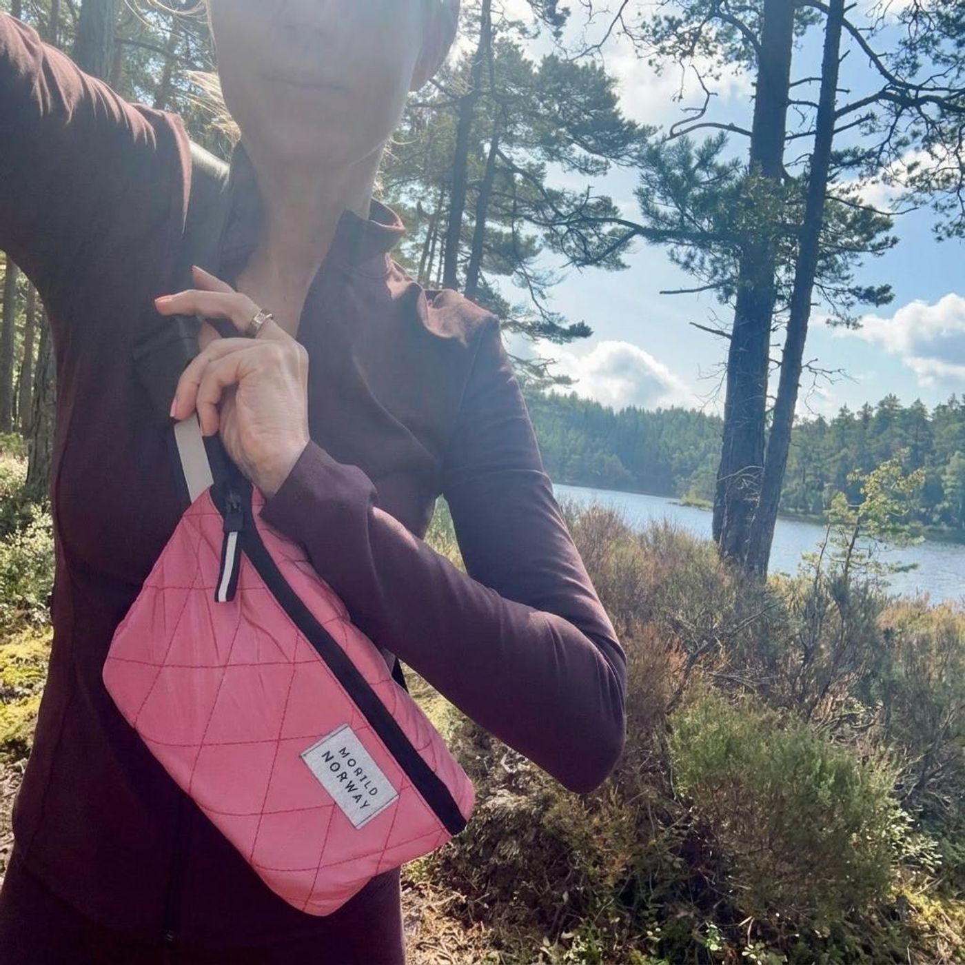Morild Cross Over Bag med refleks, rododendron -outlet