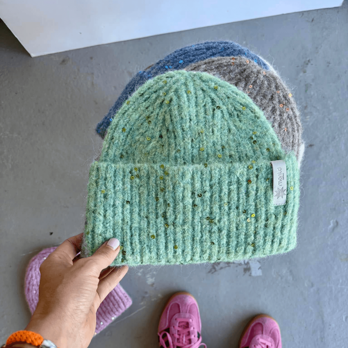 Morild Tiffany lue med refleks, grønn