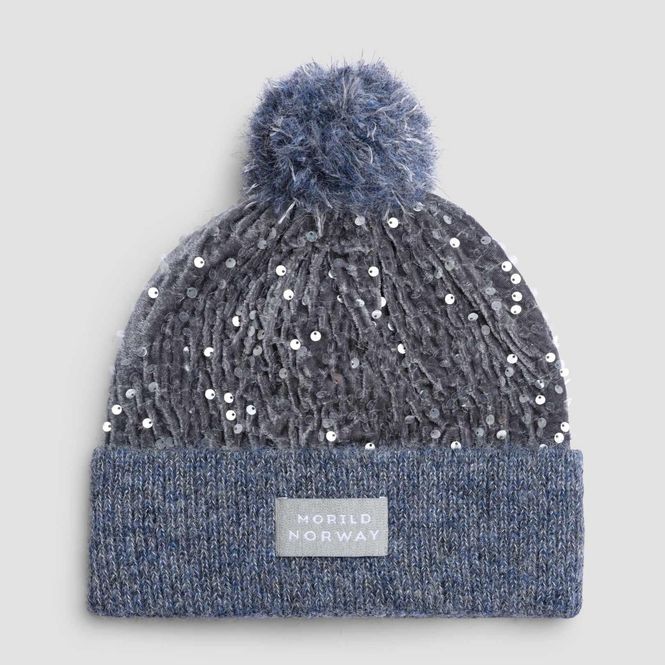 Hovedbilde Morild Glitter lue med refleks, dusty blue - ...