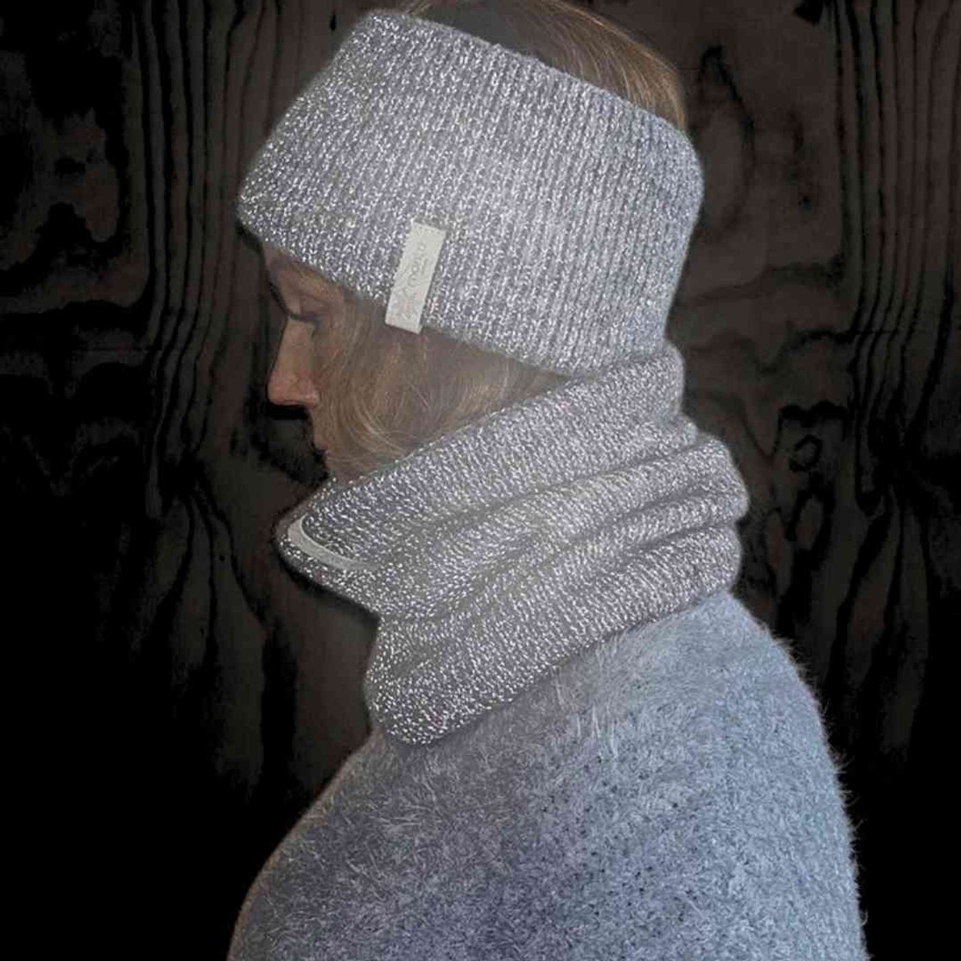 Morild Eirin hals med refleks, lys beige