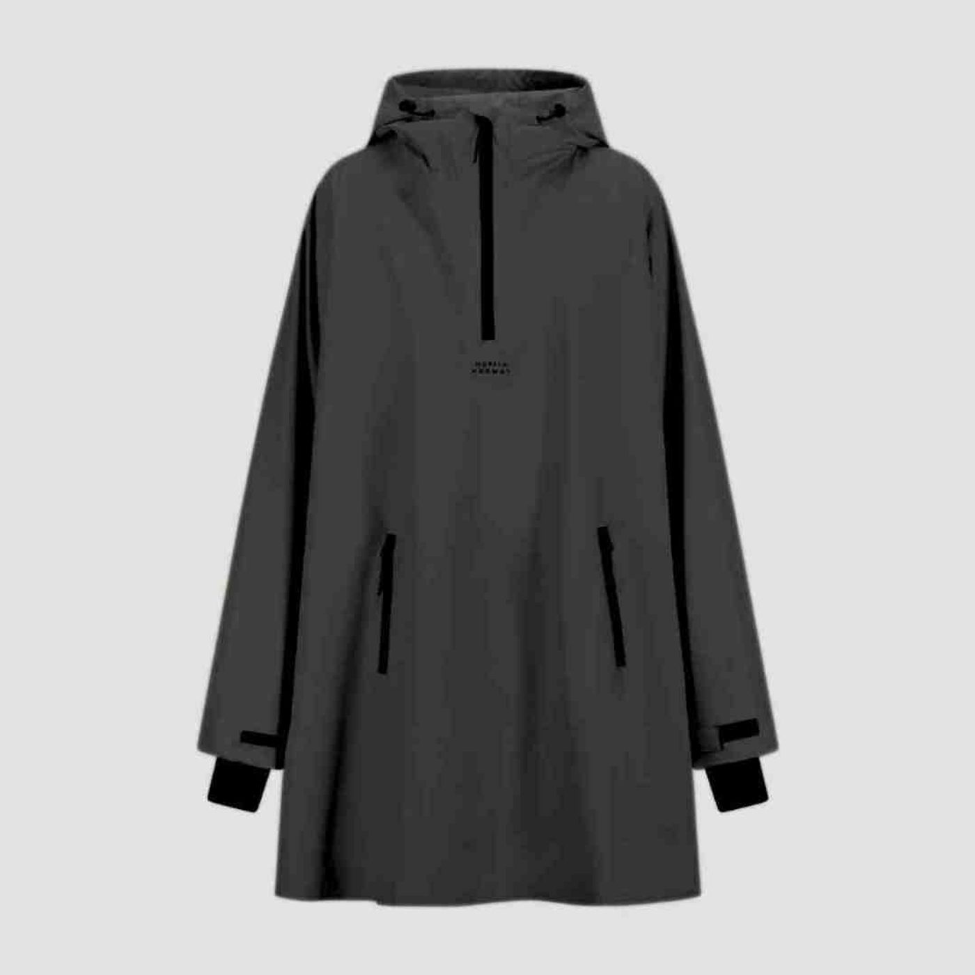 Morild Bli Sett Poncho med regnbuerefleks, black
