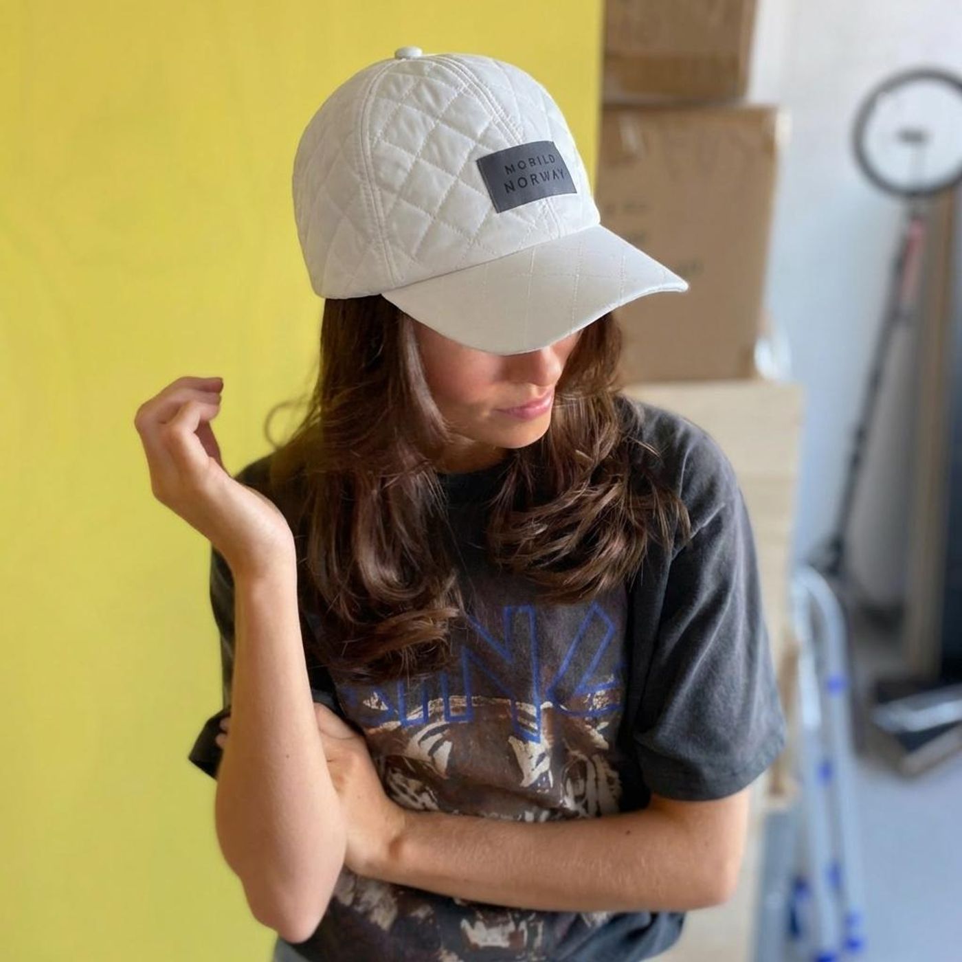 Morild Quilted Caps med refleks, hvit