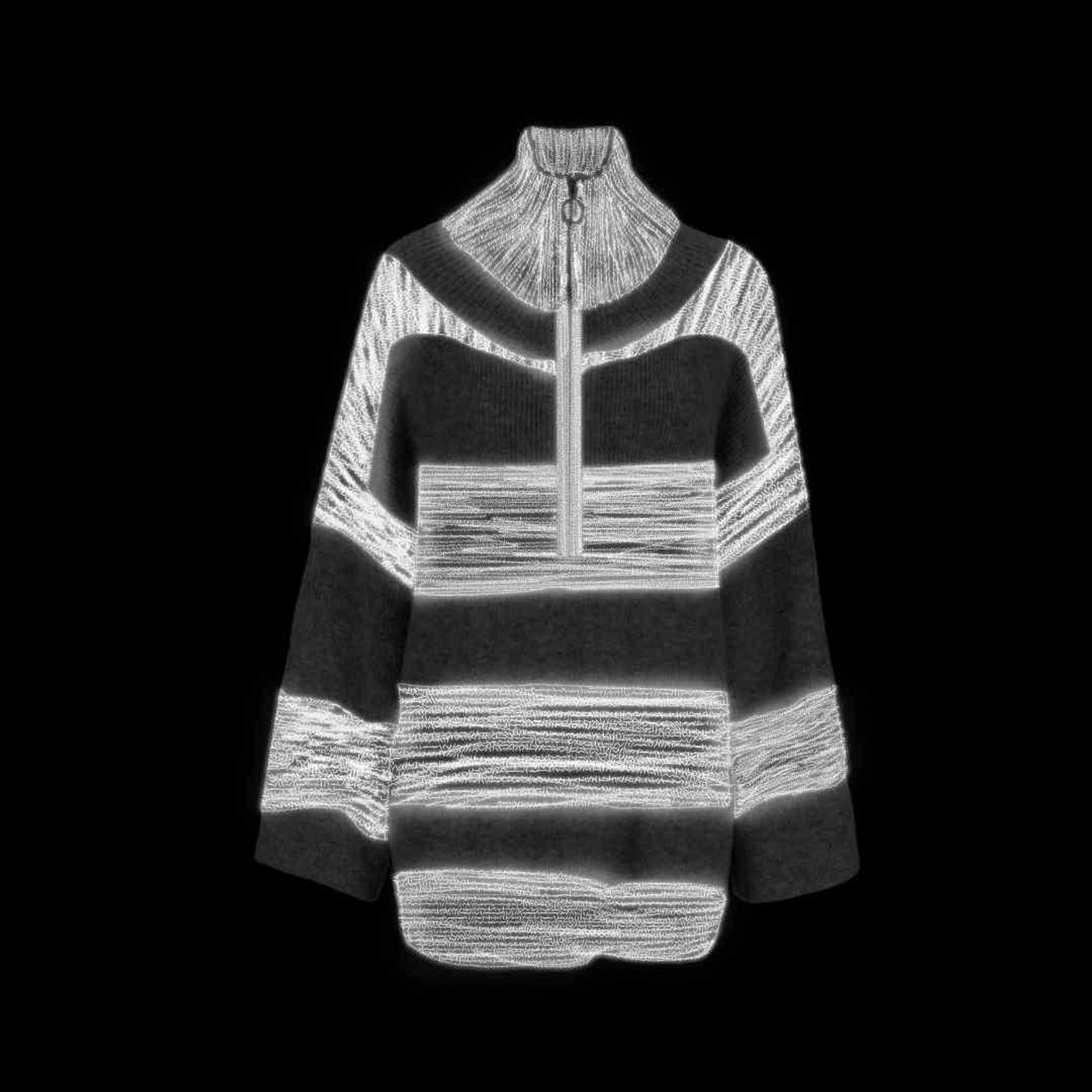 Morild Sine Zip Knit med refleks, antrasitt