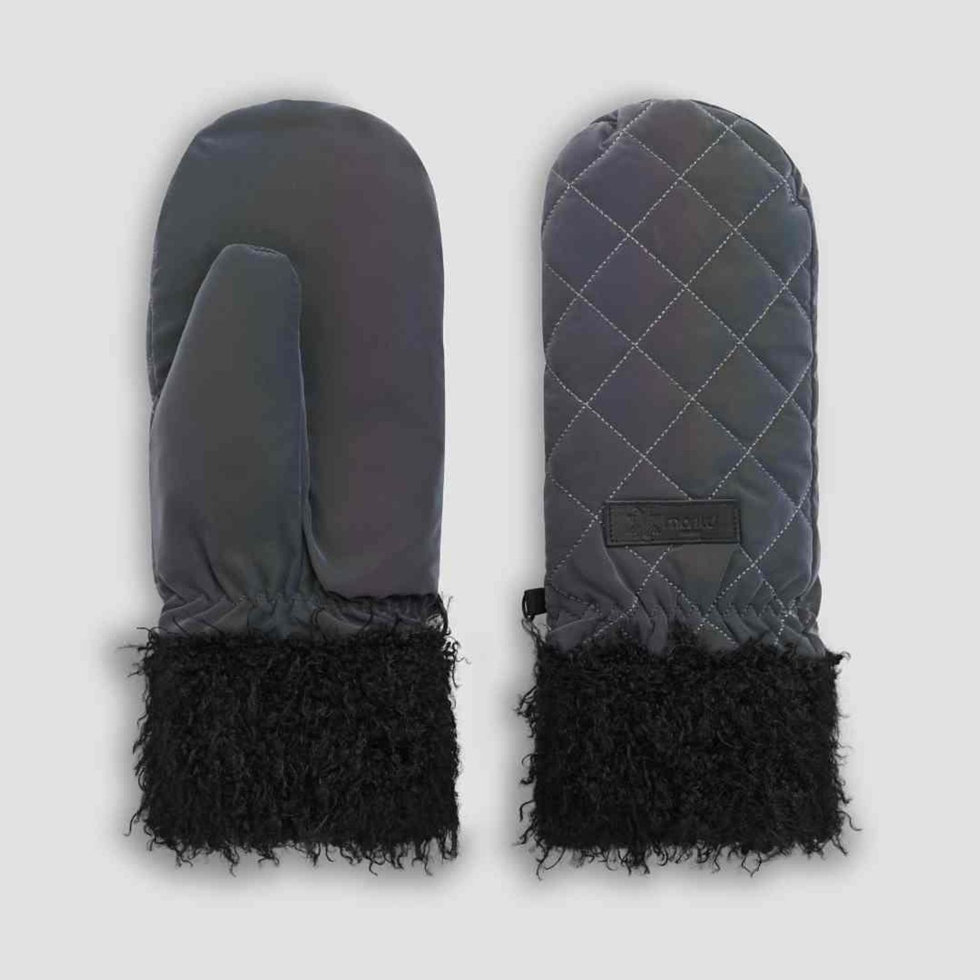 Morild Furry votter med refleks,  sort/sort