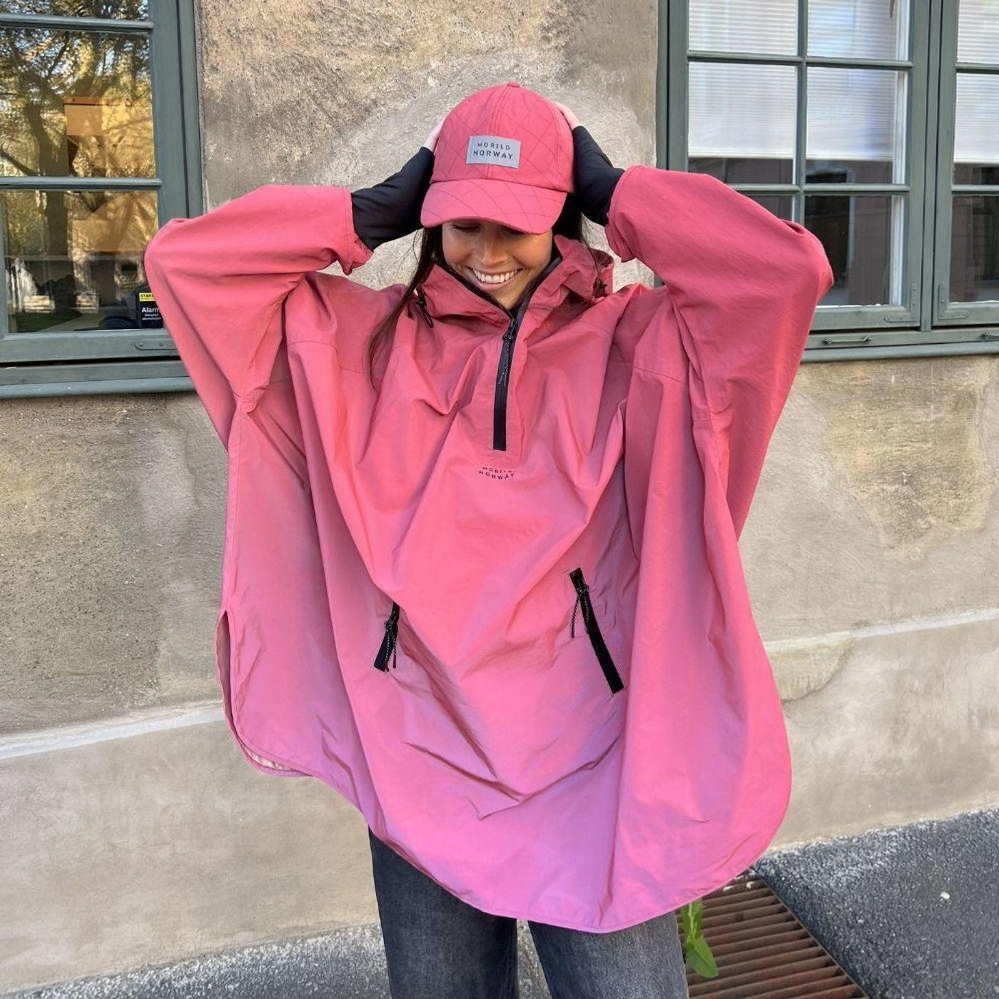Morild Magi Poncho med refleks, rhododendron