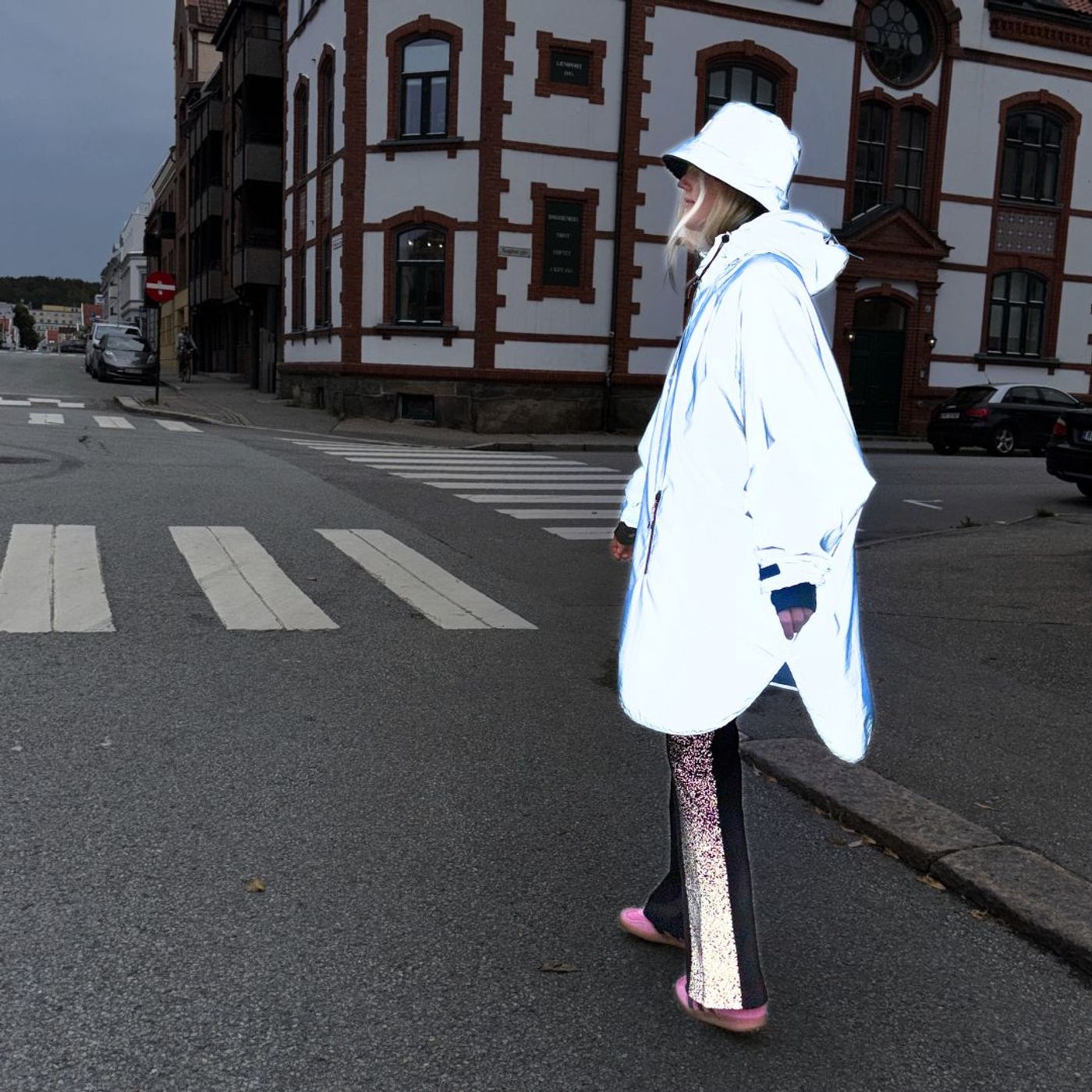 Morild Magi Poncho med refleks, blå