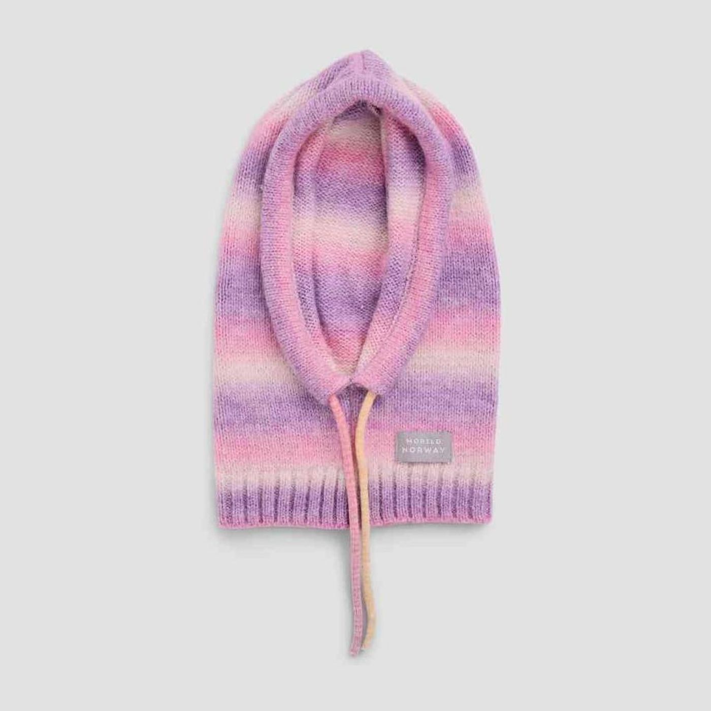 Morild Fiol Knit hood med refleks, rosa/lavedel - Outlet 
